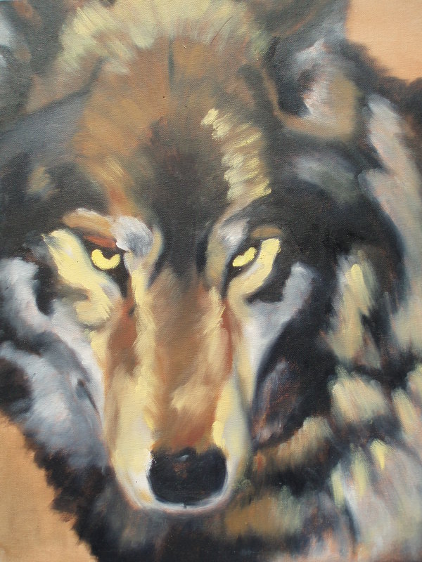 600x800 Wolf Painting In Progress 2 By Lone Wolf1024 - Lone Wolf Painting