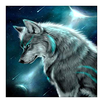 355x355 Lone Wolf 5d Diamond Painting Embroidery Diy Cross - Lone Wolf Painting
