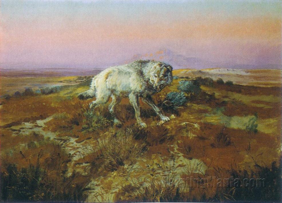 985x709 Lone Wolf - Lone Wolf Painting