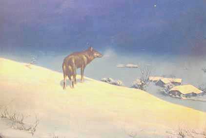 422x283 Do You Know Anything About A Painter Named M. Reshetnikoff He May - Lone Wolf Painting By Kowalski