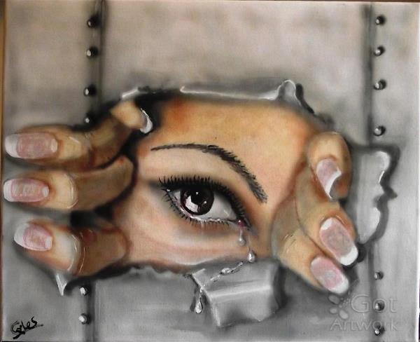 600x488 Tears Of Loneliness Painting By Gary Iles - Loneliness Famous Painting