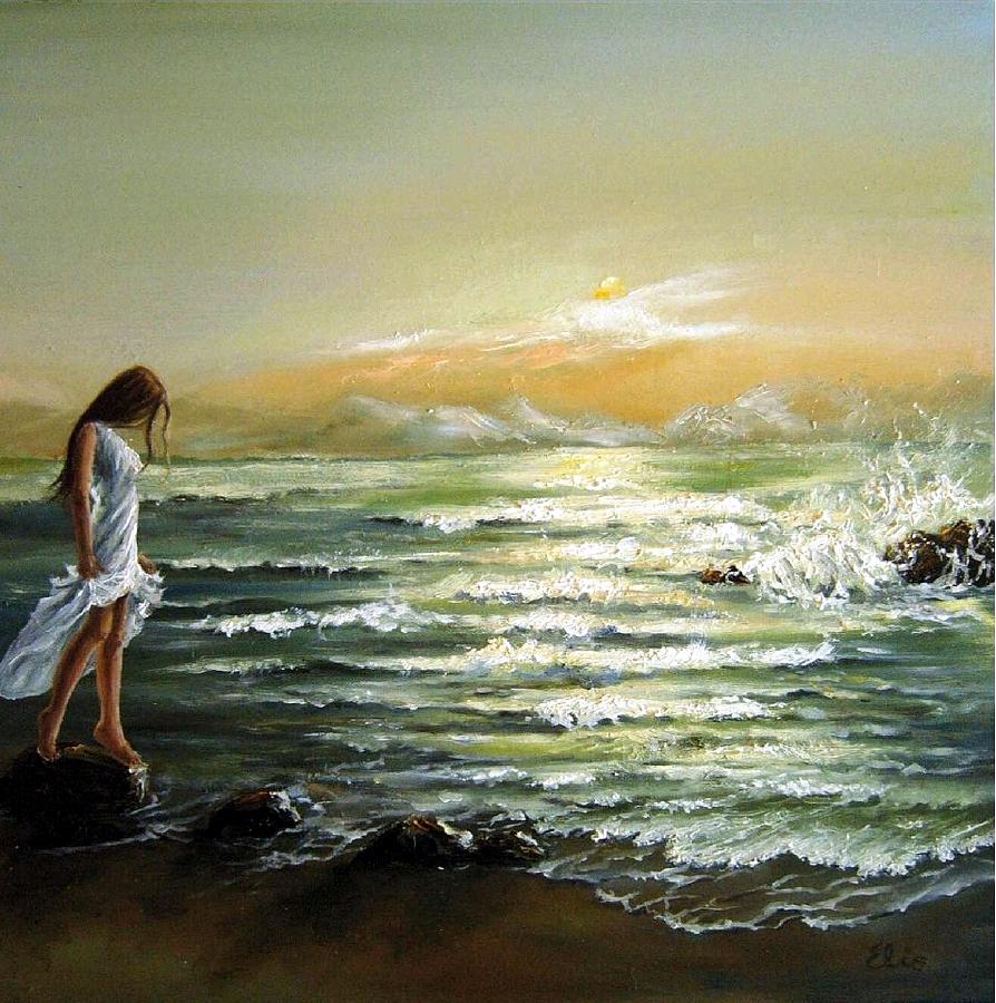 894x900 Loneliness Painting By Dalia Chakraborty - Loneliness Painting