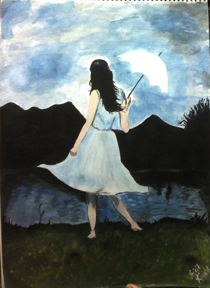 739x1011 Lonely Girl Touchtalent - Lonely Girl Painting