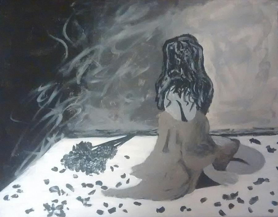 900x701 Lonely Girl Painting By Jamie Lenseth - Lonely Girl Painting