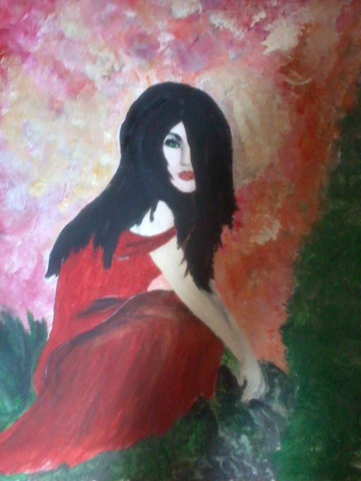 720x960 Painting Of A Lonely Girl Biljanazovkic - Lonely Girl Painting