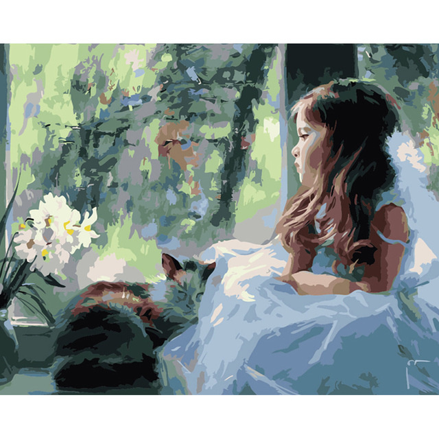 640x640 Li Loye 5d Diamond Embroidery Diy Diamond Painting Mosaic Crystal - Lonely Girl Painting
