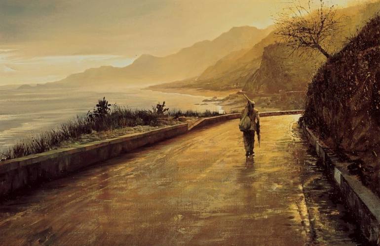 770x500 Saatchi Art The Lonely Man (Archival Print) Printmaking By Clark - Lonely Man Painting