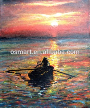 292x350 Factory Wholesale High Quality Beautiful Landscape A Lonely Man Go - Lonely Man Painting
