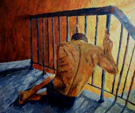 276x231 Ink On Paper Memoirs Of A Lonely Man - Lonely Man Painting