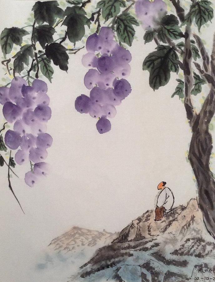 688x900 Lonely Man Home Sick Painting By Renee Giegoldt - Lonely Man Painting