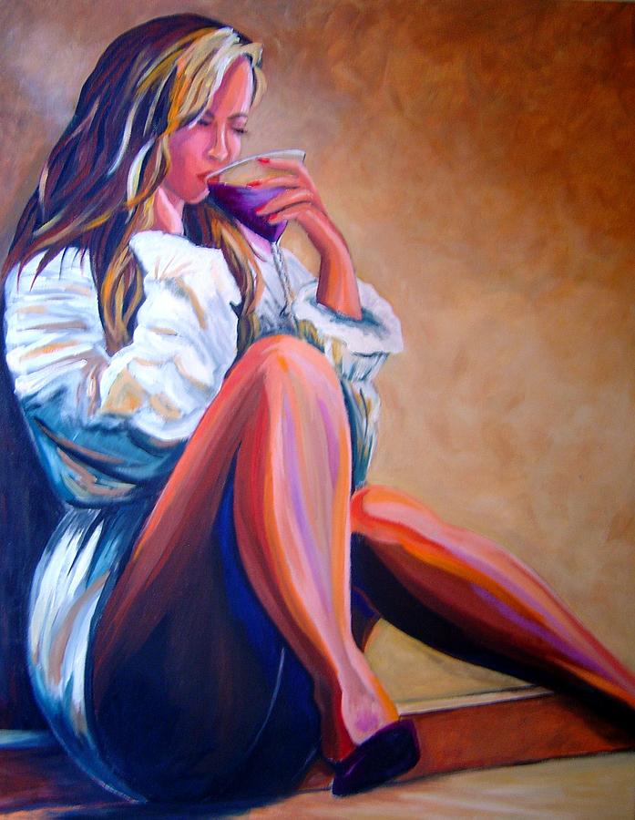 697x900 Lonely Night Painting By Rosie Sherman - Lonely Painting