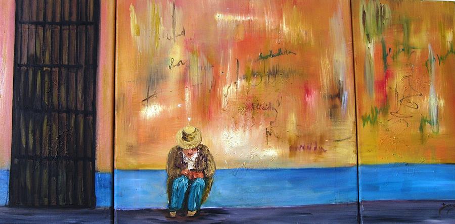 900x444 The Lonely Cuban Painting By Doris Cohen - Lonely Painting