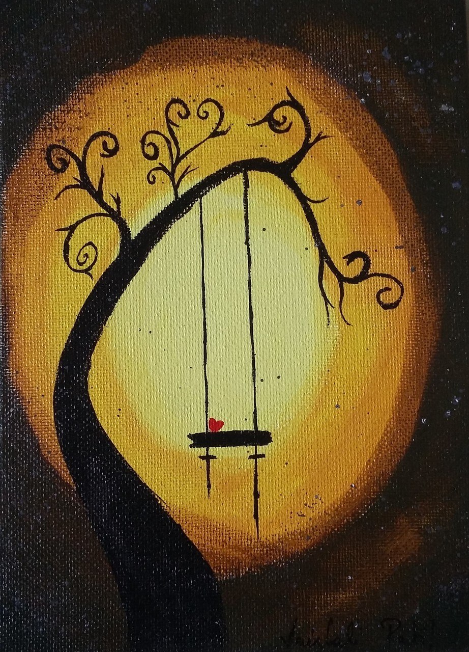 922x1280 Buy Lonely Handmade Painting By Vaishali Patil. Code - Lonely Painting