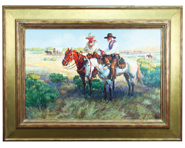 600x478 Oil On Linen Painting, Depicting A Scene From The Movie Lonesome - Lonesome Dove Painting