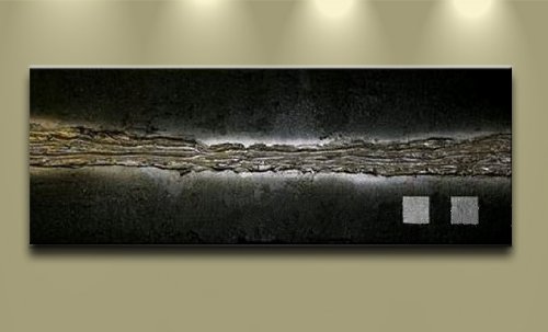 500x303 Oil Painting Wall Art On Canvas Abstract Handmade Framed Long - Long Abstract Painting