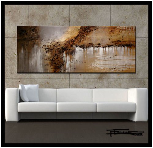 500x482 Paintings Stores Xl Limited Edition, Hand Embellished, Modern - Long Abstract Painting