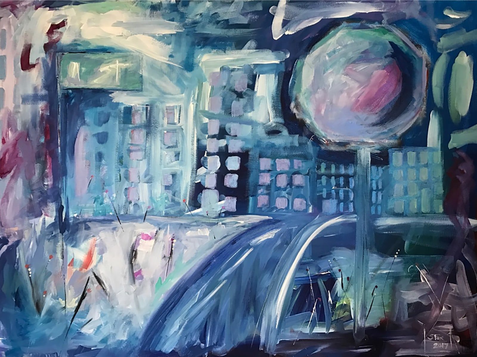 1600x1200 Abstract Painting Long Time Coming Home Sarah Gilbert Fox - Long Abstract Painting