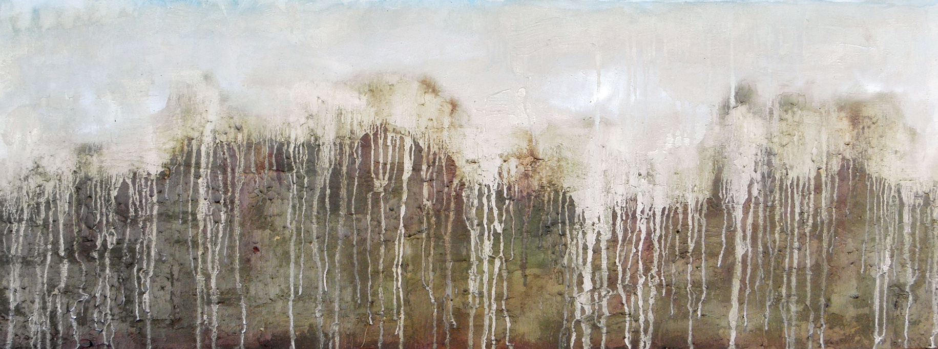 1831x682 Drip Forest Art On The Brink - Long Abstract Painting