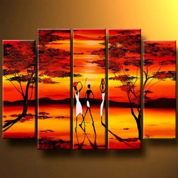 350x350 Long Shadows Modern Canvas Art Wall Decor Landscape Oil Painting - Long Canvas Painting