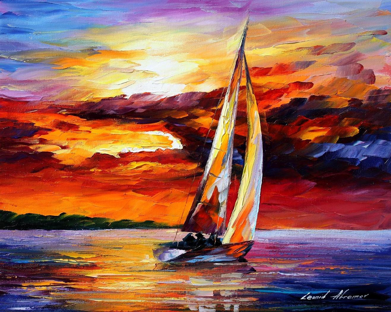 1317x1050 Leonid Afremov, Oil On Canvas, Palette Knife, Buy Original - Long Painting