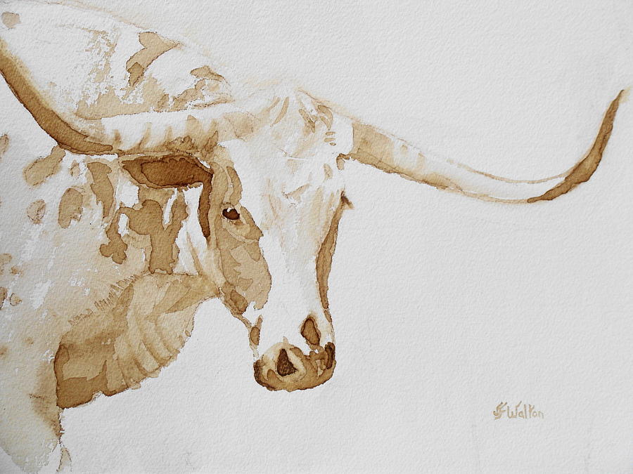 900x675 Longhorn Cattle Paintings Fine Art America - Longhorn Bull Painting