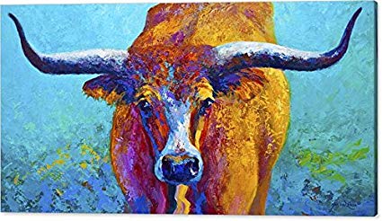 425x246 Modern Framed Texas Longhorn Giclee Canvas Prints Oil - Longhorn Oil Painting