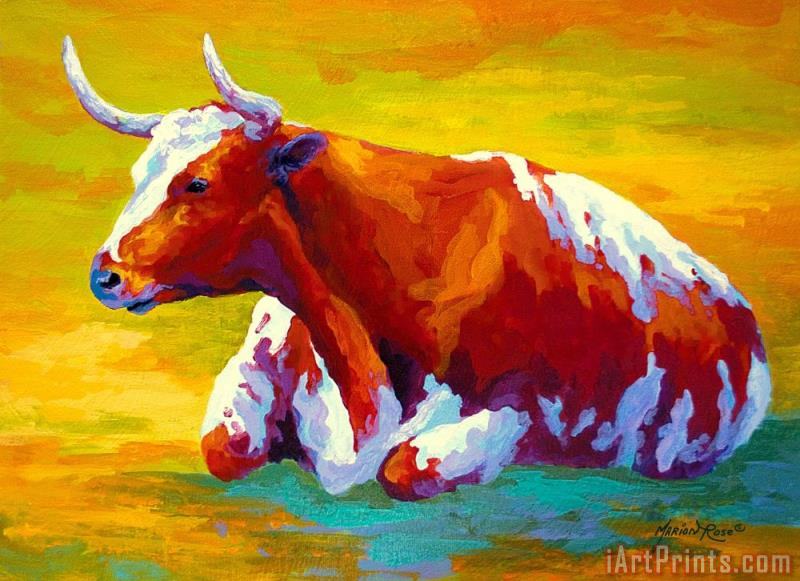 800x581 Marion Rose Longhorn Cow Painting - Longhorn Painting