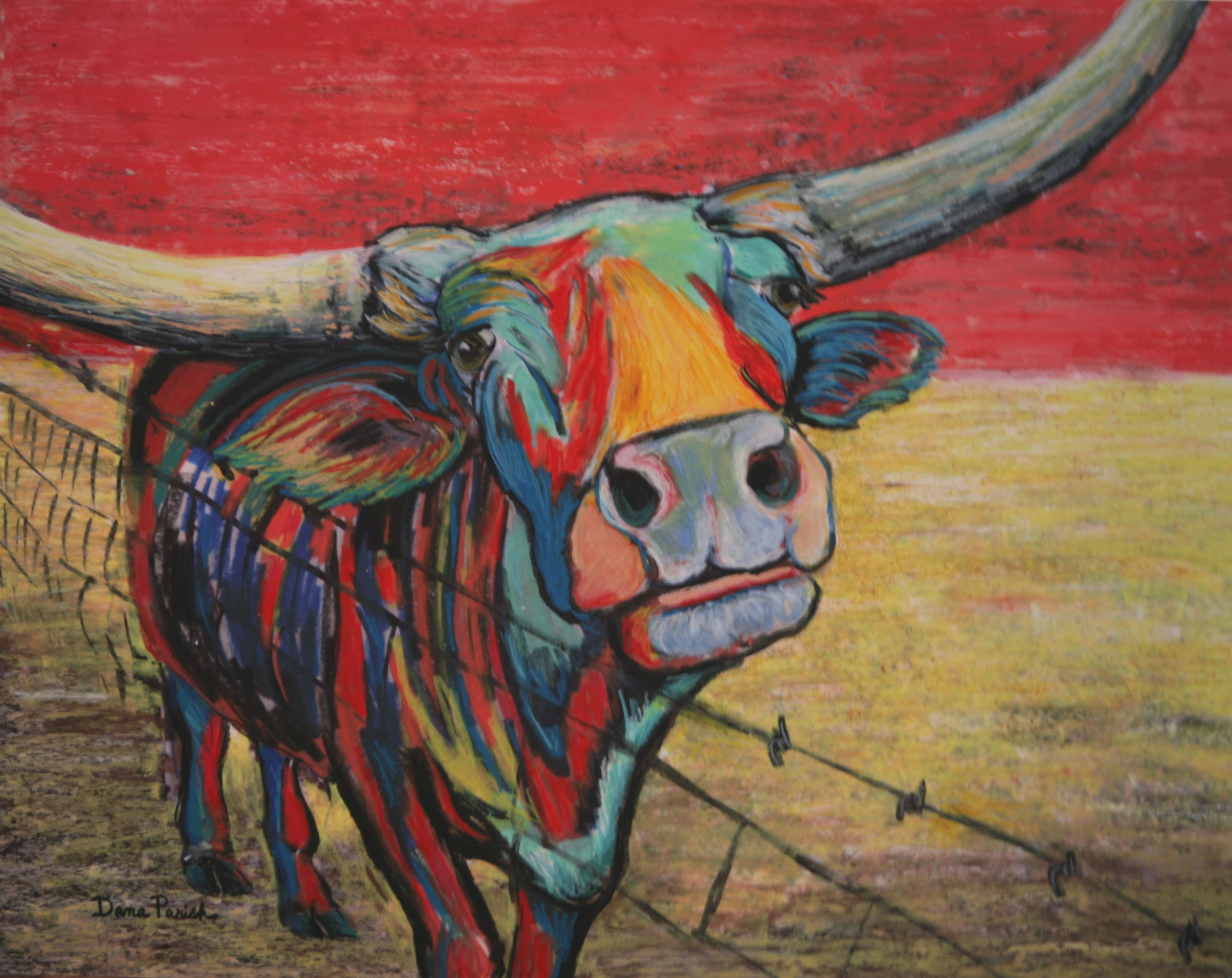 3498x2776 Cow Paintings On Canvas Lovely Texas Longhorn Cow Painting Oil - Longhorn Painting