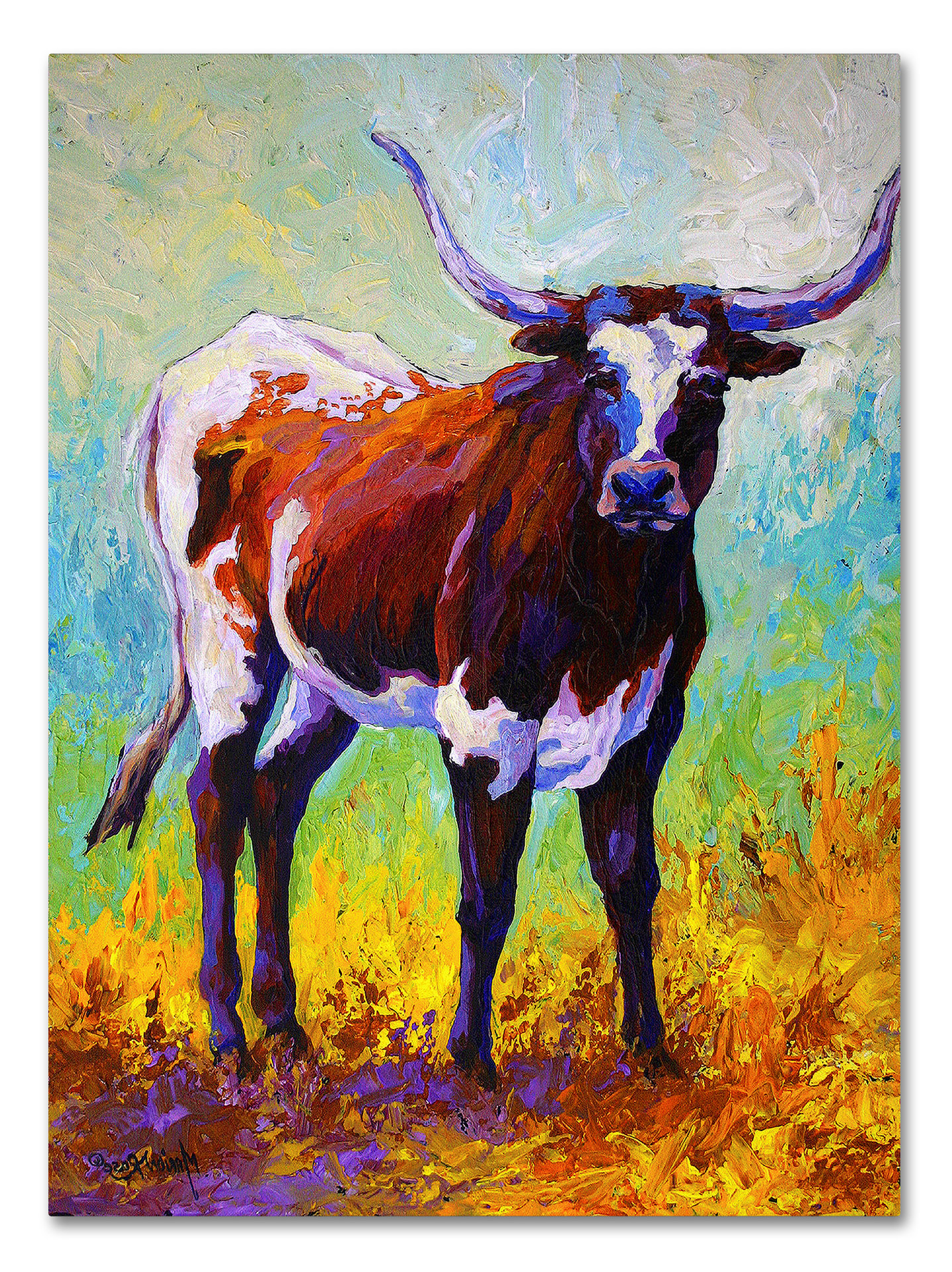 1437x1921 Trademark Art - Longhorn Painting Canvas