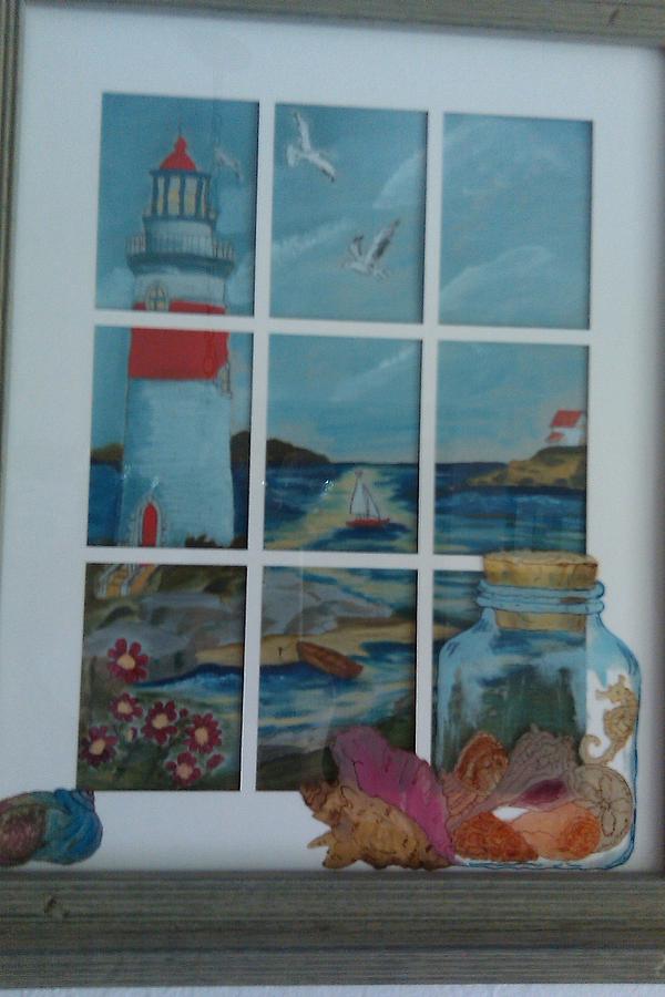 600x900 Looking Out My Window Painting By Deb Booker Foley - Looking Out The Window Painting