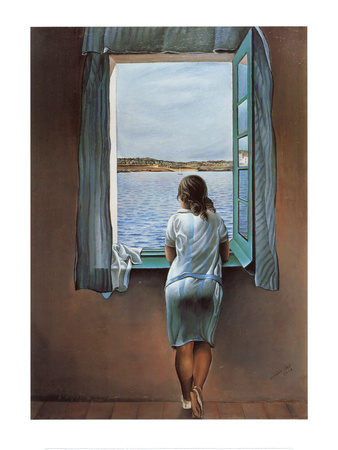 338x450 Person - Looking Out The Window Painting