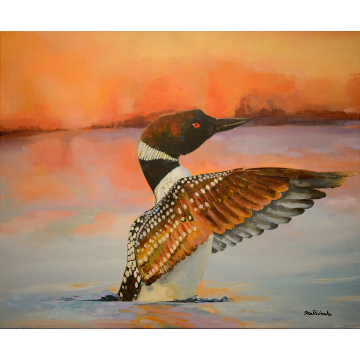 1200x1200 Loon - Loon Painting