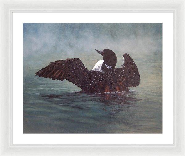 600x507 Misty Morning - Loon Painting