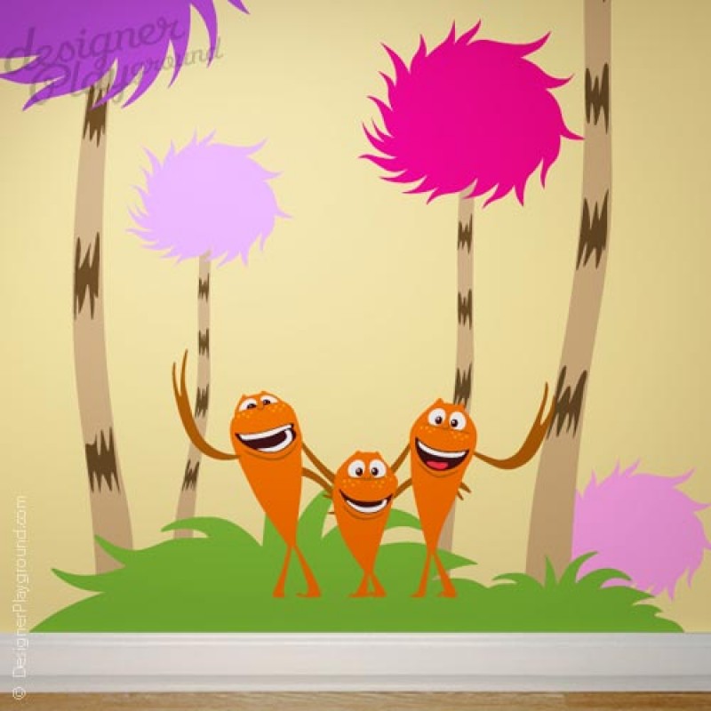 800x800 Lorax Dr Seuss Character Decal - Lorax Painting
