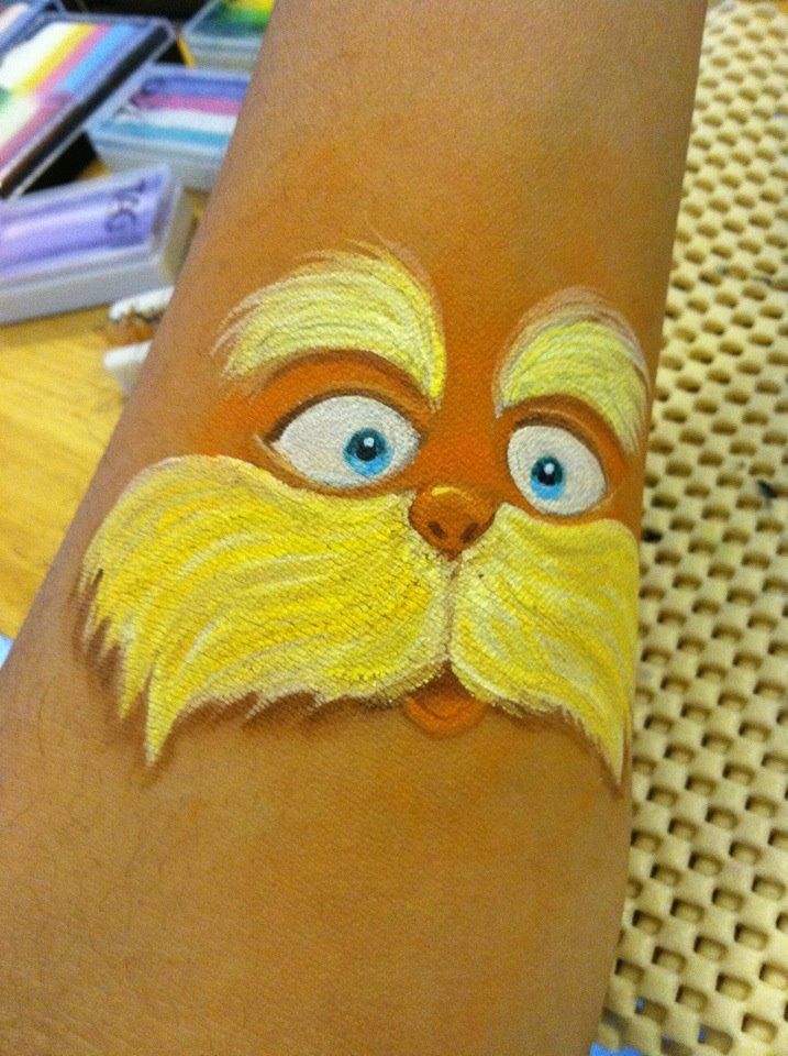 717x960 Lorax With Nice Shading. Face Painting Eye - Lorax Painting