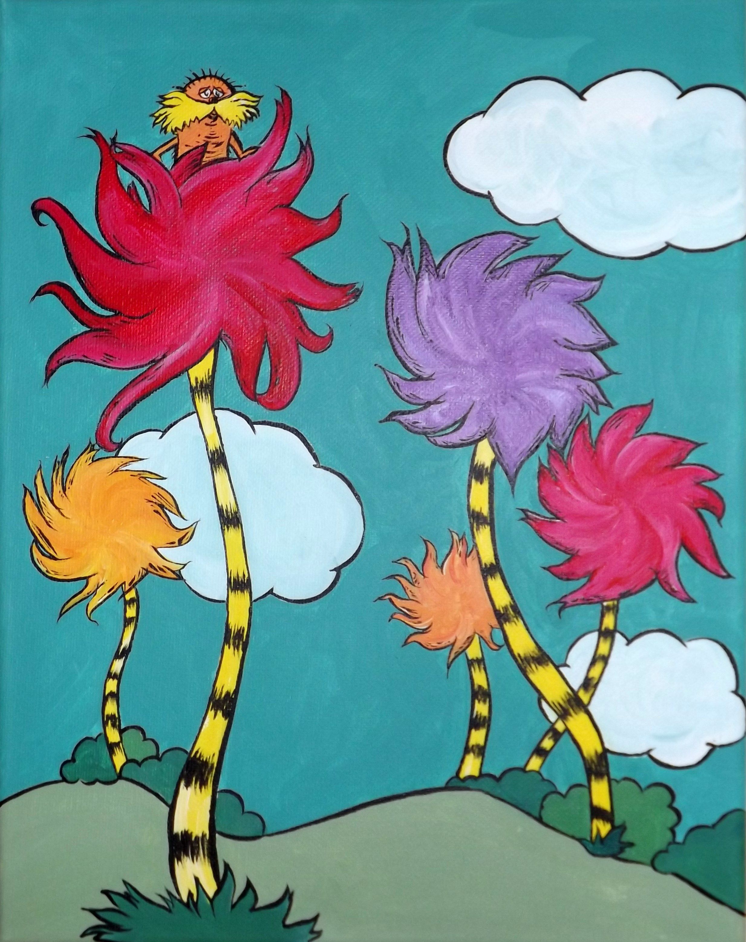 2467x3115 The Lorax, By Dr. Seuss. Acrylic Painting On 11x14 Canvas By - Lorax Painting