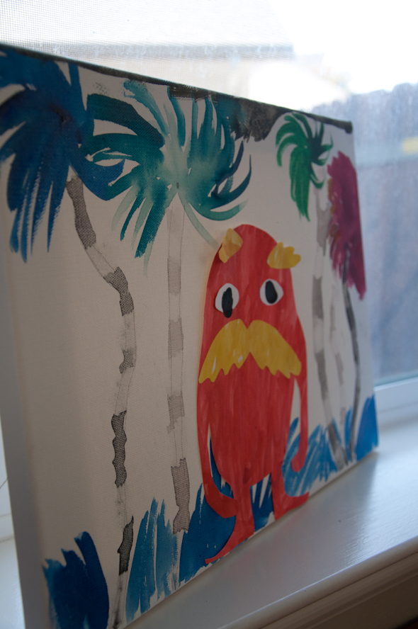 590x888 Eric Carle Inspired Lorax Project Lisa Leonard Designs Blog - Lorax Painting