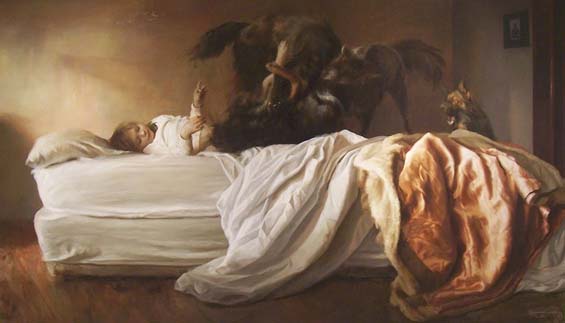 565x323 Guillermo Lorca Paints Eerie, Classically Influenced Scenes That - Lorca Painting
