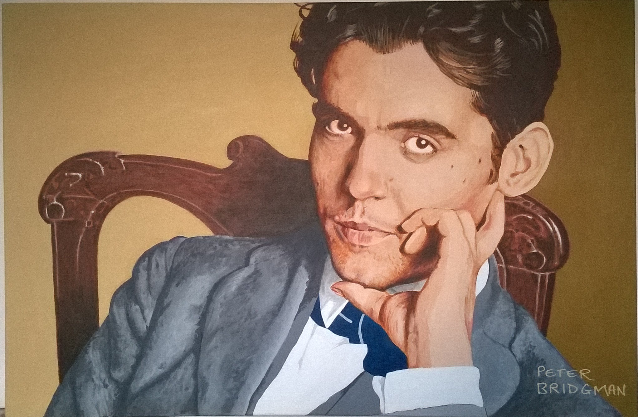 2045x1337 Federico Garcia Lorca' (2016) Peter Bridgman Paintings - Lorca Painting