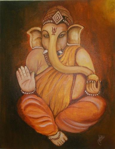 385x500 Lord Ganesha Painting - Lord Ganesha Painting
