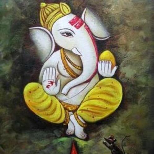 498x500 Lord Ganesha Painting - Lord Ganesha Painting