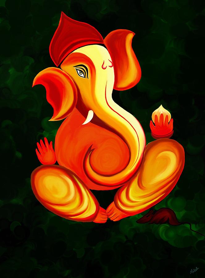 664x900 Lord Ganesha Painting By Mitali Sule - Lord Ganesha Painting