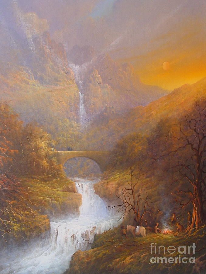 678x900 The Road To Rivendell The Lord Of The Rings Tolkien Inspired Art - Lord Of The Rings Painting