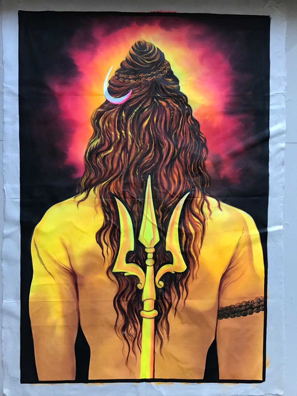 1000x1334 Buy Uv Glow Painting Lord Shiva Back, Online India Atrangi - Lord Shiva Painting