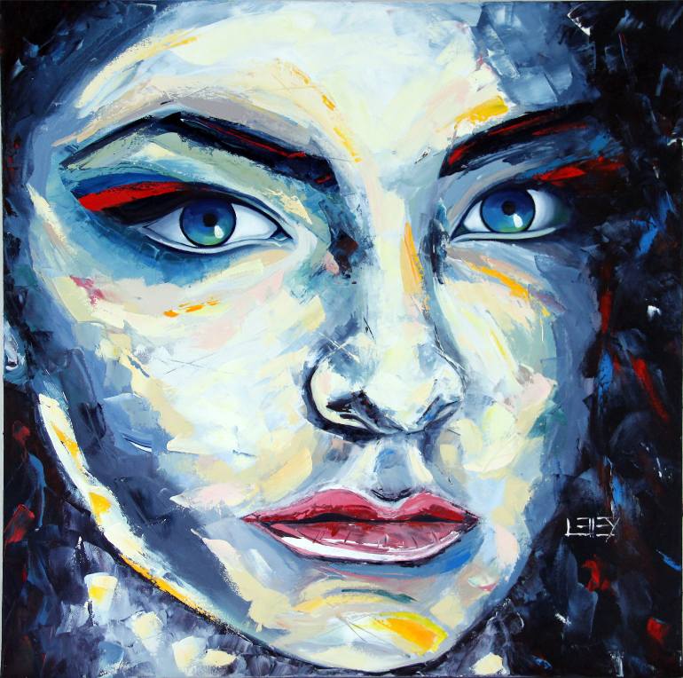 770x764 Saatchi Art Good Lorde By Lisa Elley. Palette Knife Painting - Lorde Painting
