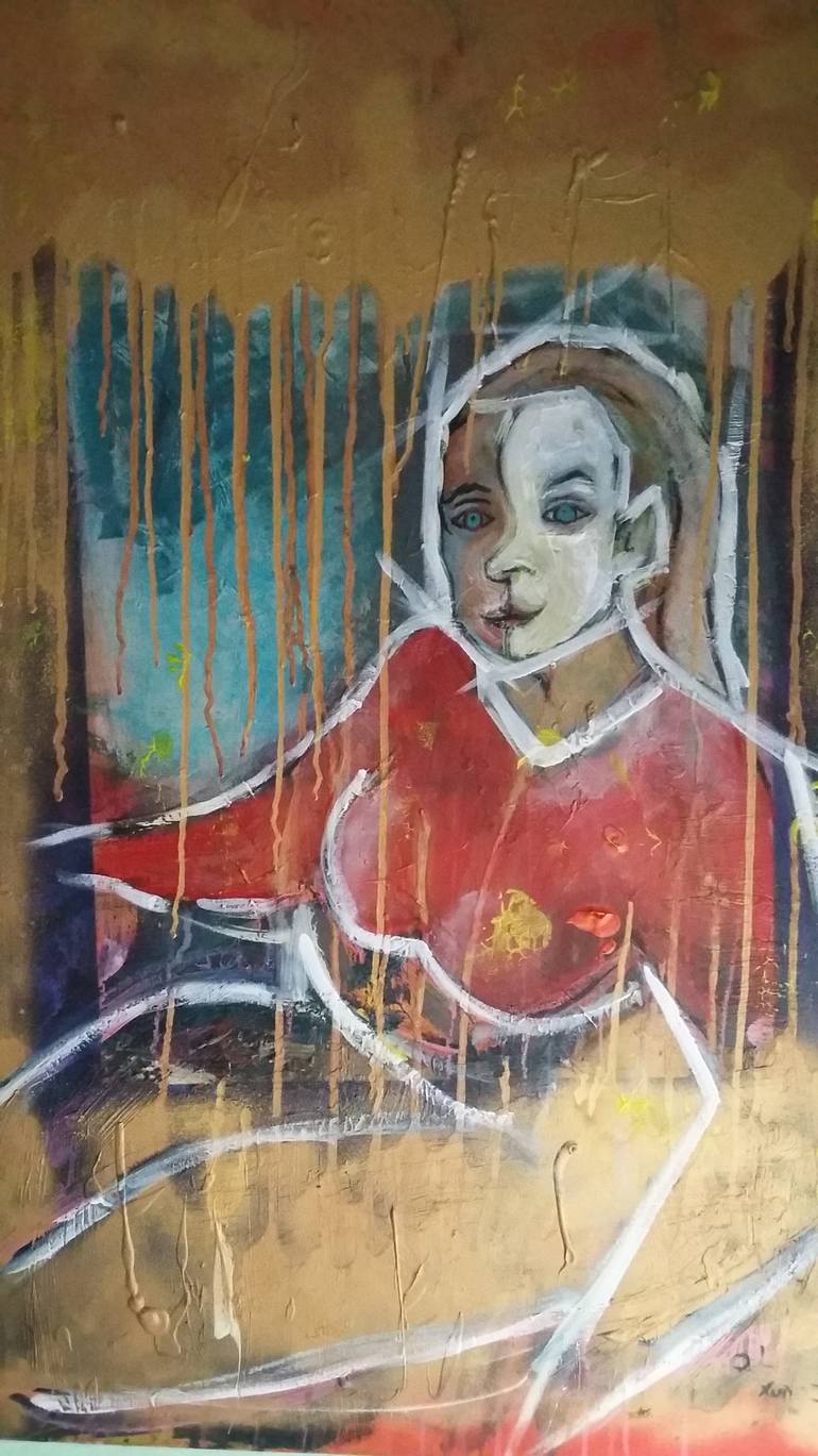 770x1369 Saatchi Art No One's Portrait Painting By Oscar Lorenz - Lorenz Painting