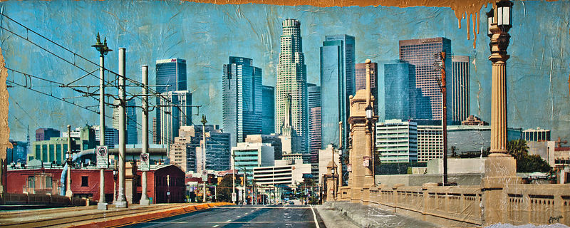 800x320 Anyes Galleani Los Angeles Painting - Los Angeles Painting
