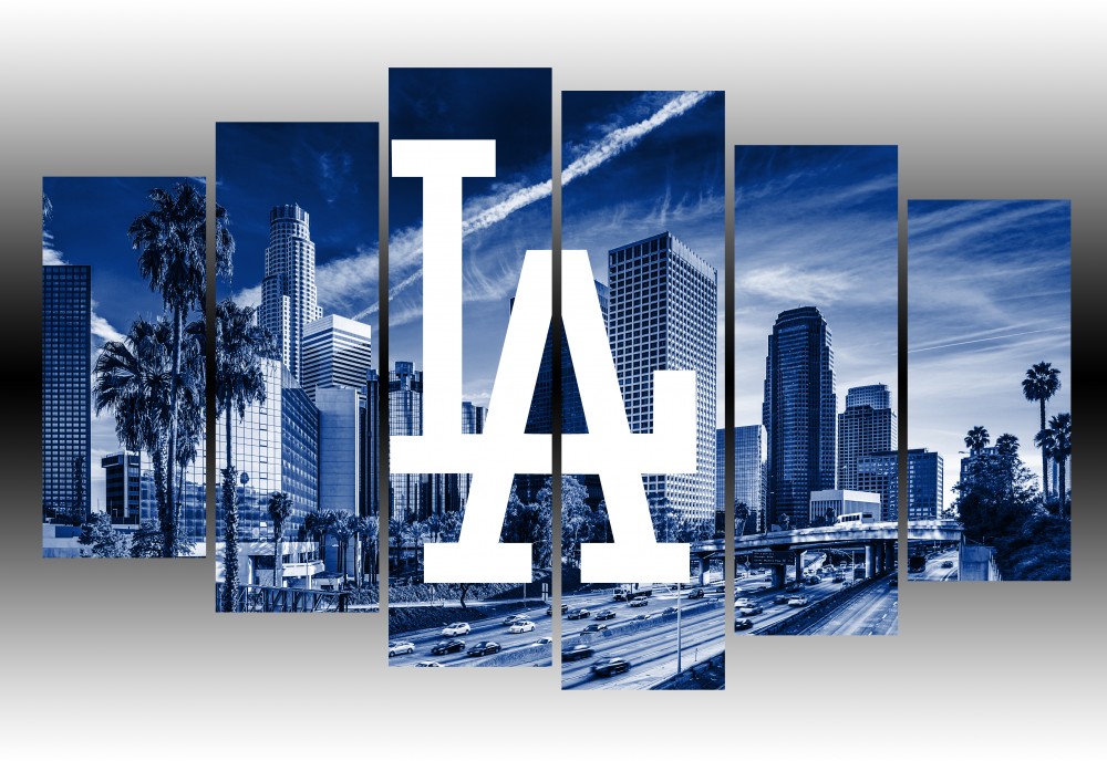 1000x688 Los Angeles Dodgers Wall Art Canvas Prints Geek Paintings - Los Angeles Skyline Painting