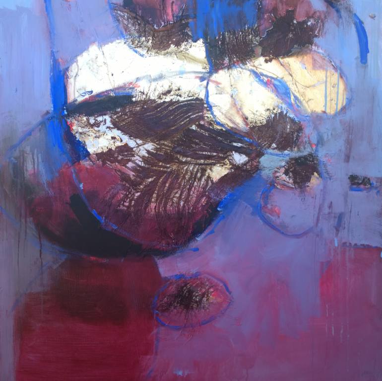 770x767 Saatchi Art Lost And Found Heart And Stone Painting By - Lost And Found Painting