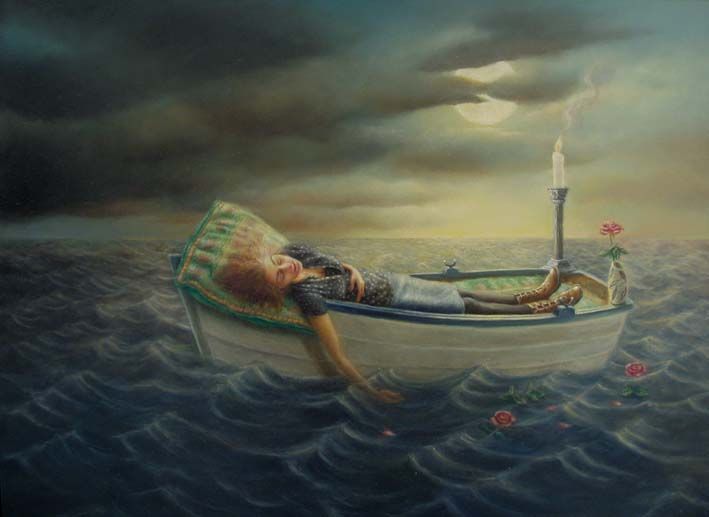 709x517 Sally Moore - Lost At Sea Painting